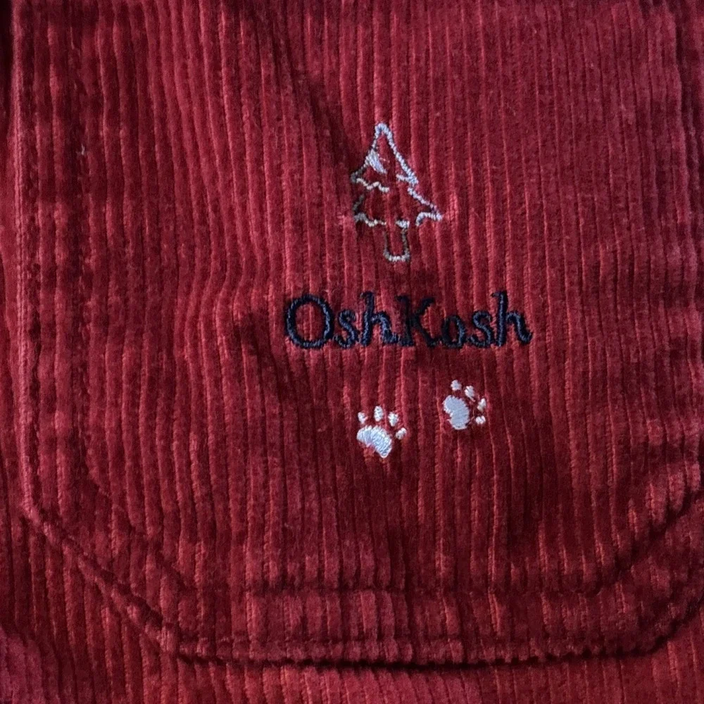 Oshkosh B'Gosh Vintage Corduroy Pants Overall Size 3/6 Months Embroidered Pocket